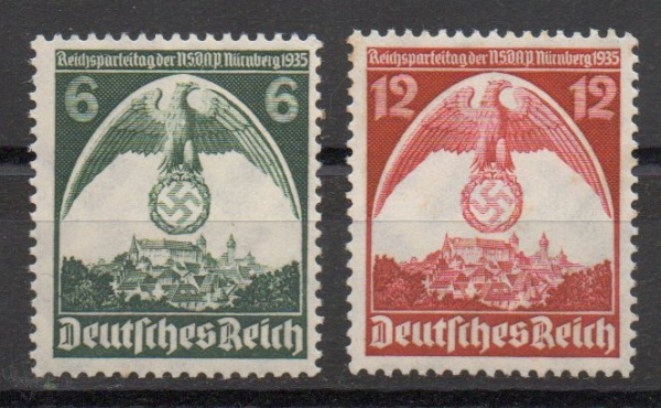 Michel Nr.586 - 587, Reichsparteitag postfrisch.